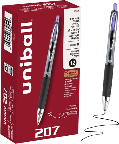 Vista 22 de Uniball™ 207 Bolígrafos de gel, tinta surtida, punta media de 0.03 in, 3 Surtido
