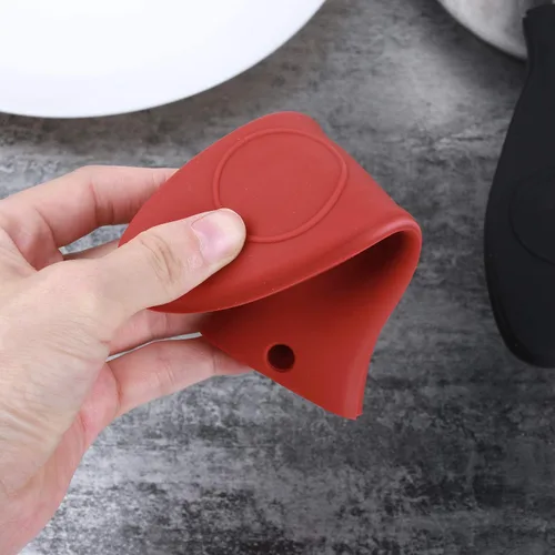 Vista 6 de 4 paquetes de soporte de silicona para mango caliente, para cocina, resistente al calor, para ollas de leche, funda de agarre para sartenes