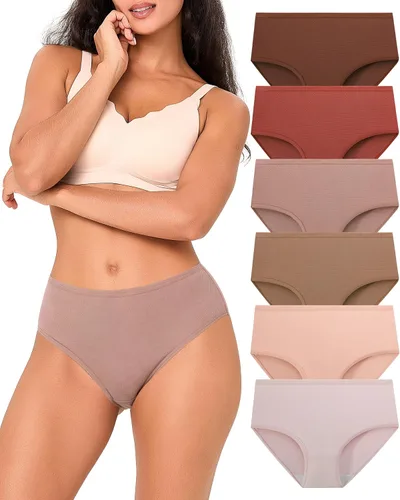 Vista 12 de BAMBOO COOL Ropa interior transpirable de malla de bambú para mujer, bragas de absorción de humedad, suaves y ligeras Multicolor A (paquete de 6)