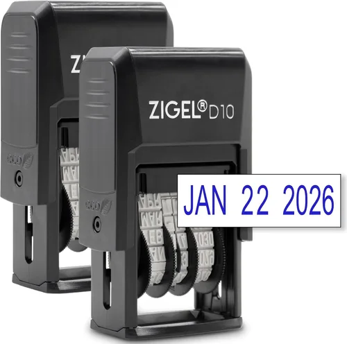 Vista 16 de ZIGEL D10 Office Date Stamp - Sello de fecha autoentintado - Negro