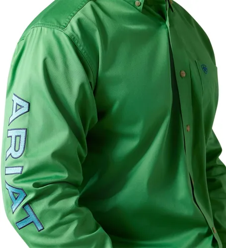 Vista 12 de Ariat Camisa de sarga con logotipo del equipo para hombre