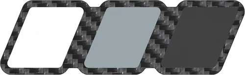 Vista 24 de Insignia tricolor - Compatible con Toy Taco, Tun y 4Run Negro con escala de grises TRI