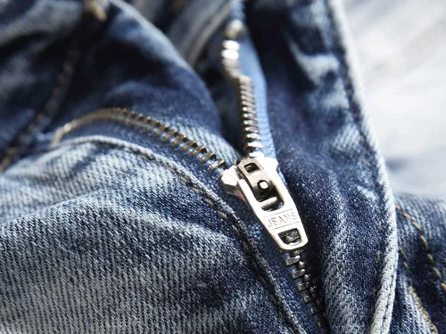 Vista 4 de Vaqueros de lujo con letra del rey príncipe bordados Straigt Slim Fit