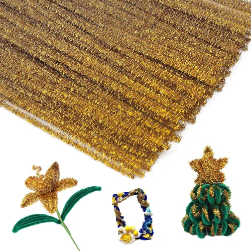 Vista 17 de 150 piezas de limpiapipas de chenilla marrón oscuro, limpiapipas peludos, bricolaje para manualidades creativas hechas a mano, proyectos de arte