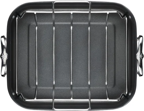 Vista 7 de Hestan Provisiones: sartén antiadherente con revestimiento clásico de 14.5 pulgadas con estante de acero inoxidable