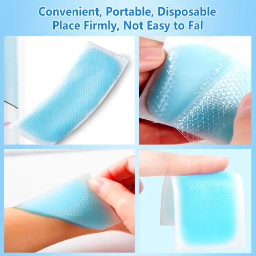 Vista 6 de EasYeah Kids - Parches refrescantes para aliviar la fiebre y aliviar el dolor, alivio de la fiebre, aliviar el dolor de cabeza, paquete de 10