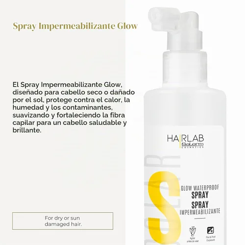 Vista 2 de SALERM - Spray para el cabello impermeable y reparador - Hair Lab Solar - 6.8 fl oz - Protector térmico para cabello seco o dañado por el sol