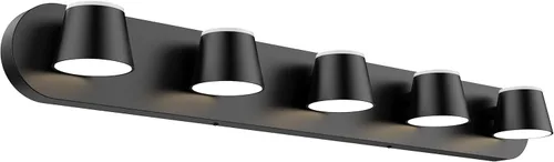 Vista 18 de URSOLA Luz de Tocador de Baño de 2 Luces, Accesorios de Iluminación de Pared LED Negros, Orientables Arriba y Abajo, Regulables, Accesorios