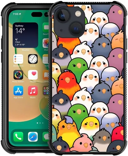 Vista 25 de Compatible con iPhone 13 Mini, diseño de H Art Cat Pattern, H Funda protectora de TPU resistente a arañazos y golpes para iPhone 13 Mini de 5.4