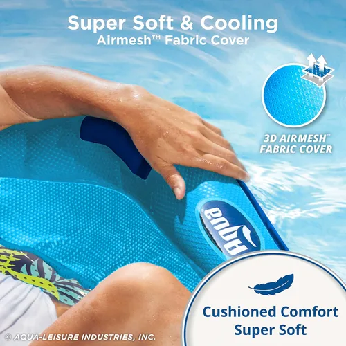Vista 7 de Aqua Original Monterey - Hamaca flotante 4 en 1 para piscina y hamaca de agua, multiusos, inflable para adultos, material patentado de PVC grueso