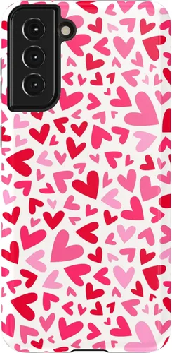Vista 11 de Casely Funda para Galaxy S21 Here Comes The Sun Colorblock Sunset Diseño protector delgado esencial de doble capa Aquí viene el sol