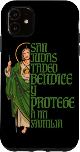 Vista 8 de Saint Jude Thaddeus. Bless and Protect My Family Case for iPhone 17