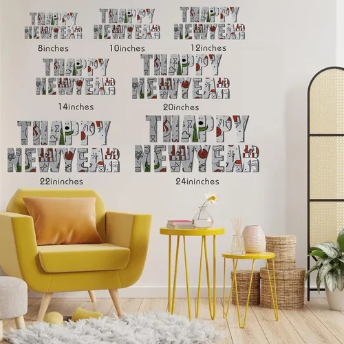 Vista 6 de Letrero decorativo de pared con diseño de esculturas de corte relajado, arte de palabras 3D, decoración de pared de metal, decoración colgante