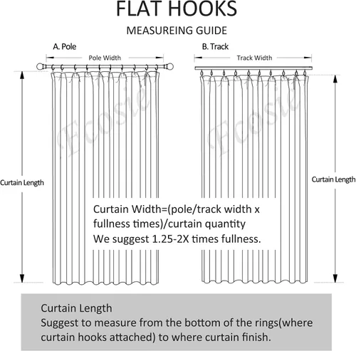 Vista 7 de Fcosie Cortinas para Cine en Casa con Ganchos Planos, Cortinas de Terciopelo Extra Anchas, Cortinas Opacas Oscurecedoras con Aislamiento Térmico