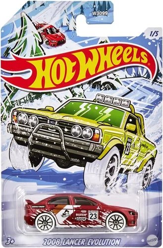 Vista 5 de Vehículo coleccionable fundido a presión de Hot-Wheels 2023 Holiday/Winter Collection - 2008 Lancer Evolution ~ 1/5