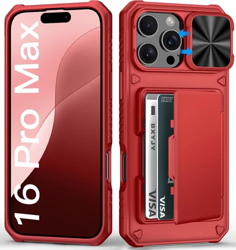 Vista 24 de BXYJY Funda tipo cartera para iPhone 15 Pro, tarjetero (4-5 tarjetas)