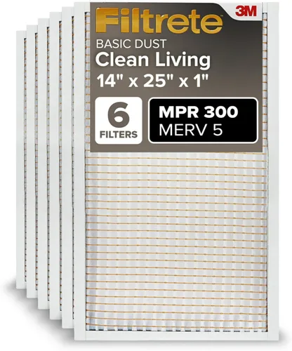 Vista 20 de Filtrete Filtro de aire de 10 x 20 x 1 pulgadas, MPR 300, MERV 5, plisado, 3 meses, 6 filtros para limpiar el aire del hogar, básico, para polvo, 1