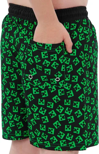 Vista 4 de Minecraft Bañador Creeper para Niño