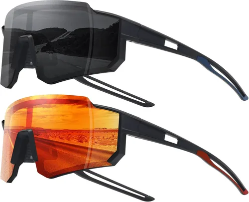 Vista 11 de STORYCOAST Lentes de sol deportivos polarizados para hombres y mujeres, para conducir, pesca, ciclismo, bicicleta de montaña, protección UV400