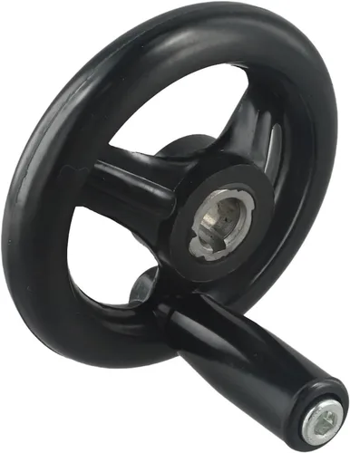 Vista 4 de 1pc D125/200/100/160mm 3 Spoke Hand Wheel with Revolving Handle for Milling Machine Rotating Handle(16x160mm)