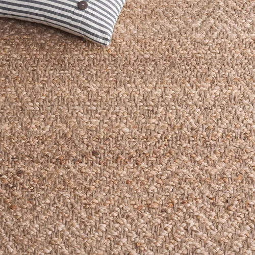 Vista 5 de SAFAVIEH Natural Fiber Collection - Alfombra decorativa de 2 x 3 pies, natural, hecho a mano, yute con flecos, ideal para zonas de alto tráfico