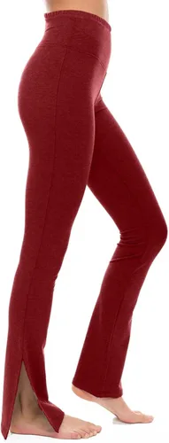 Vista 2 de Leggings Pantalones De Yoga Talle Alto Para Mujeres Pantalones Largos Parte Inferior De Campana Suave Pantalones