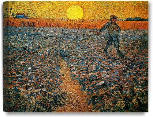 Vista 15 de Serie de pinturas de Vincent Van Gogh (favoritos). Reproducción de arte clásico de Van Gogh, impreso en lienzo, Algodón, Almond Blossom, 16x20