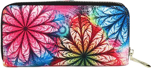Vista 105 de Cartera de mano para mujer, estilo bohemio, con RFID, elegante, espaciosa con correa para viajes, capacidad para tarjetas, teléfono, dinero