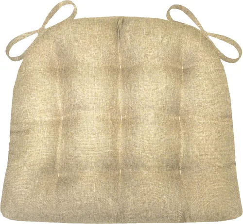 Vista 17 de Barnett Almohadilla para silla de comedor con lazos. Gamuza microfibra, microgamuza, reversible, relleno de espuma de látex, se puede lavar a Negro