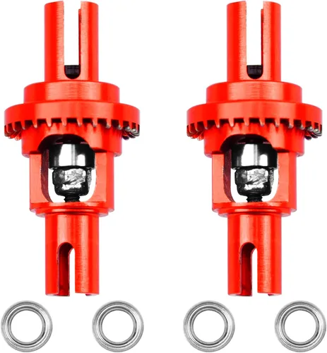 Vista 7 de 2 piezas de diferencial de bola de metal Vgoohobby con cojinete compatible con WLtoys 1/28 K969 K979 K989 K999 P929 P939 Mini-Q Mini-Z AWD IW04 RC