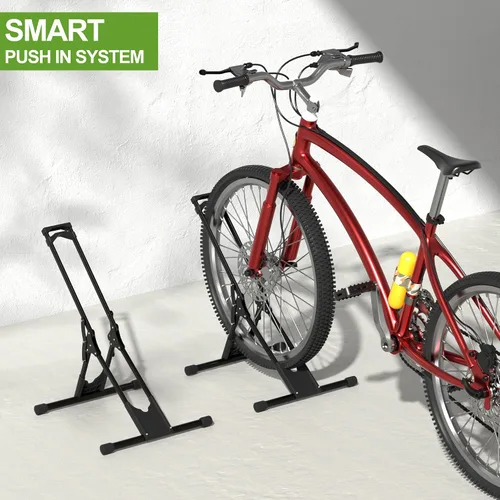 Vista 7 de RELIANCER Soporte de almacenamiento ajustable para bicicletas, estante de estacionamiento para bicicletas, soporte de rueda de bicicleta estable
