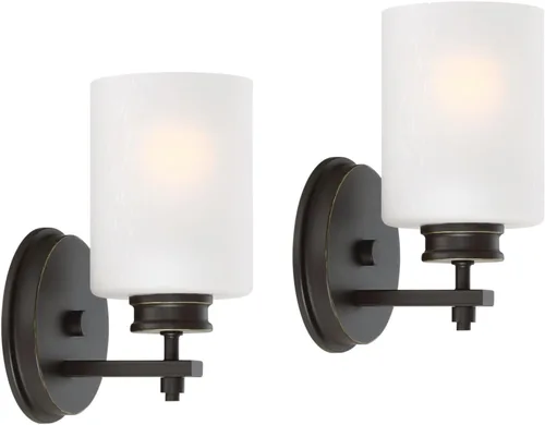 Vista 10 de Kira Home Phoebe - Aplique de pared industrial moderno de 8 pulgadas para Bronce aceitado