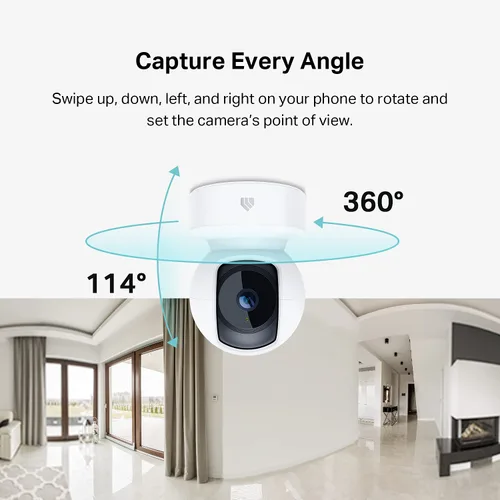 Vista 7 de Kasa Smart Cámara de seguridad de 4MP 2K para exteriores con cable y cámara de seguridad 2K para monitor de bebé, inclinación panorámica, cámara