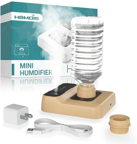 Vista 10 de Humidificador de viaje, pequeño humidificador portátil para plantas, dormitorio, oficina, hotel o automóvil, 5000 mAh, funciona con batería, mini