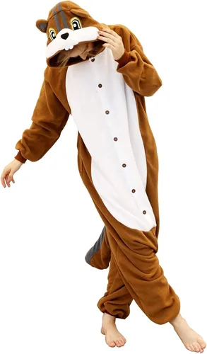 Vista 2 de vavalad Adult Animal Onesie Pajamas Cosplay Animal Homewear Halloween Costume for Women Men
