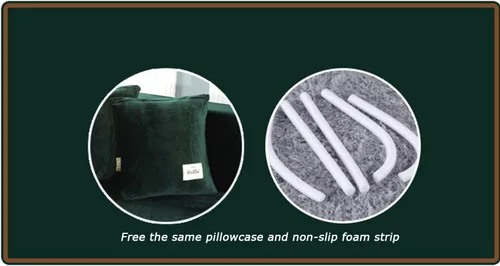 Vista 4 de IMYOGI Fundas de sofá de alta elasticidad de felpa de alta elasticidad para sofá modular en forma de L, fundas de sofá suaves y lavables, protector