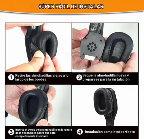 Vista 5 de Defean Almohadillas para auriculares BlueParrott B450-XT B450XT S450-XT