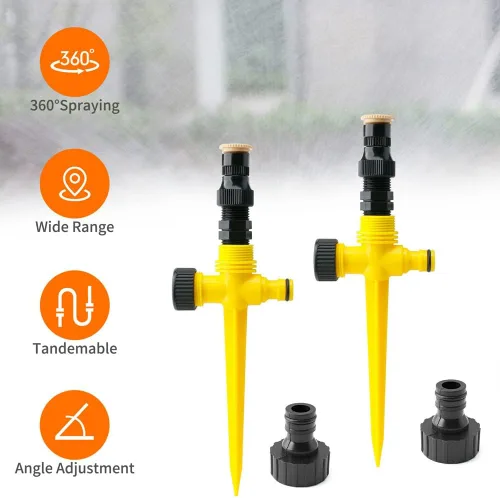 Vista 5 de Magik Sistema de riego automático multifunción con rotación de 360° y ajustable de 4 ~ 8 piezas (paquete de 4)