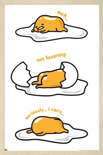 Vista 7 de Trends International Póster de pared de Gudetama - Not Listening