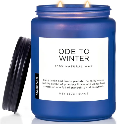 Vista 21 de M&SENSE Ode to Winter - Vela perfumada para el hogar, cera de soja natural, mecha de algodón, aroma de invierno, 7.05 onzas hasta 50 horas de tiempo
