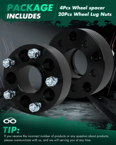 Vista 2 de SCITOO 4 adaptadores de rueda de 5 x 4.5 pulgadas, adaptadores espaciadores de rueda de 2 pulgadas con pernos de 1/2 pulgada para Dodge Nitro