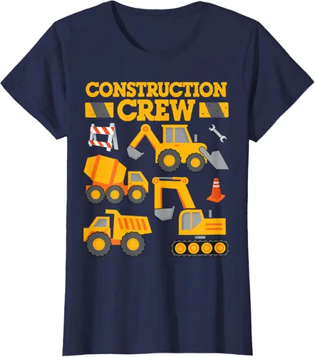 Vista 40 de Construction Crew Worker Excavator - Camiseta para niños y niñas Negro