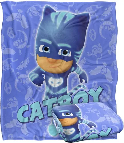 Vista 15 de LOGOVISION PJ Masks - Manta de personaje Catboy para niños, manta sedosa al tacto, 36 x 58 pulgadas