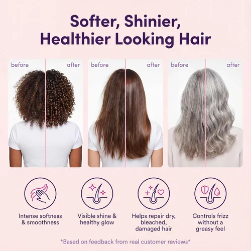 Vista 4 de sohl-I.D. Suero capilar para cabello encrespado, tratamiento para hebras secas y dañadas, adecuado para cabello rizado, aceite y gotas