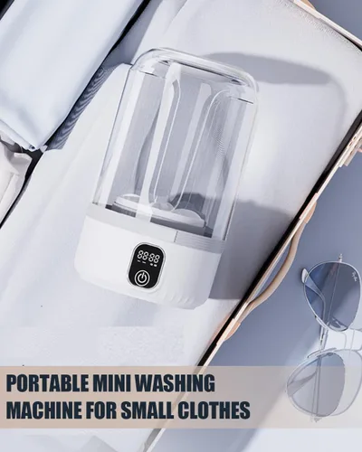 Vista 6 de Mini lavadora portátil para ropa interior, lavadora compacta de ropa interior, mini lavadora recargable de 3000 mAh para viajes, dormitorio, RV