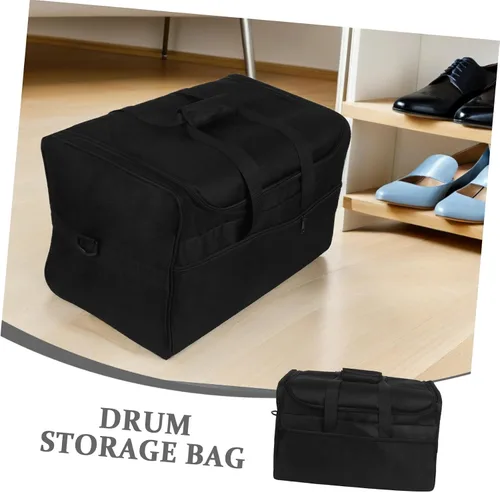 Vista 9 de Bolsa de tambor resistente con diseño simple de cremallera, bolsa de tambor de tela Oxford para cajón y accesorios, conveniente estuche