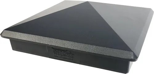 Vista 15 de Tapa de aluminio en forma piramidal para postes de madera, color negro (4 unidades)
