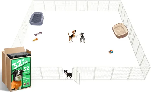 Vista 94 de FXW Homeplus Unleashed Corralito para Perros de Interior - Juego Sin Estrés y Seguro, Resistente de 24 Pulgadas 2 Paneles Corralito para Cachorros