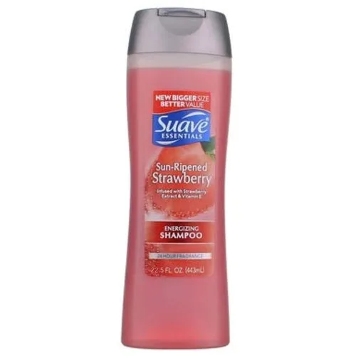 Vista 9 de Suave Essentials Sun - Champú de fresa madura 12 oz - Paquete de 2