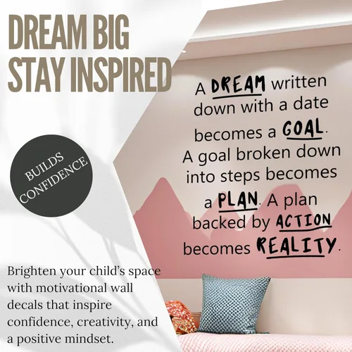 Vista 5 de Calcomanía motivacional e inspiradora para pared de oficina, citas de vinilo para negocios, trabajo en equipo, palabras y decir decoración positiva